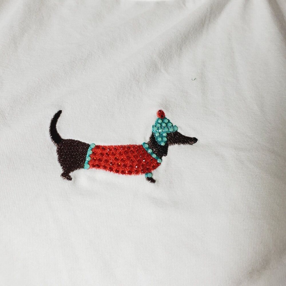 On 12th Dachshund Blouse Dog Print Size 3X - Picture 4 of 9